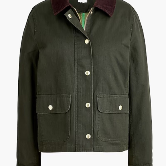 J Crew Field Green Jacket Women's M NWT - Picture 3 of 3